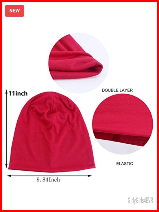 Unisex Beanie Hats Slouchy Soft Skull Caps Multipack for Men Women